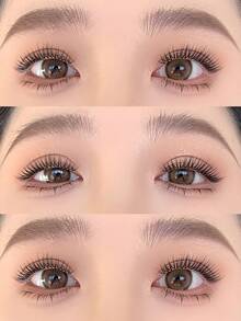72 Cụm Faux Mink Fur Fluffy Slouchy Mở rộng lông mi giả 3 bước, 12 hàng uốn dài tự nhiên với cuống vô hình, có thể tái sử dụng, để trang điểm hàng ngày & văn phòng - C - Xem 5