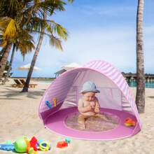 Quick Install Pop-Up Kids Beach Tent, Portable Children Sun Shade Pool Tent UPF 50+ UV Protection Canopy, Suitable For Indoor And Outdoor Use (Pool Type), Enhances Creativity And Imagination