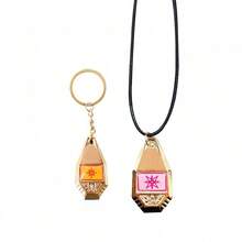 1pc Radiant Men Pendant Necklace - Anime Cosplay Glow In The Dark Jewelry - Stylish Neck Chain, Trendsetting Accessory - Multicolor - View 1