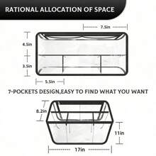 Clear Beach Bag Organizer Original Accessories For , PVC Waterproof Inner Bag Fits Large Bag With Separated Compartment Interior Bag, Storage Bag Suitable For  Organizing Your Bag And Divide Space - Multicolor - View 3
