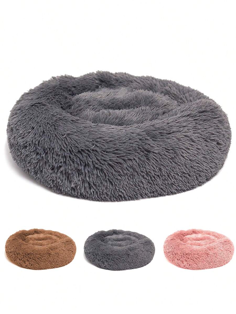 Pet Bed Mattress Dog Cat Cushion Bed Comfortable Cuddler Round Ultra Soft Washable Cushion Bed S-XL - Xám - Xem 1