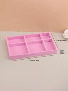 Pink Jewelry Display Tray - Spacious Ring Earring Organizer, Velvet Jewelry Tray - Stackable Drawer Storage Box For Rings & Earrings, Innovative And Creative Storage Solution For Rings, Earrings, Bracelets, Necklaces & Brooches. Soft & Space Saving, Premium Storage Solution, Desk Drawer Organizer, Elegant Organizer Bathroom Vanity Must-Have, Jewelry And Decor - Multicolor - View 8