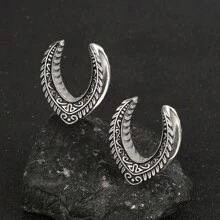 2PCS Vintage Saddle Ear Tunnels Plugs 316 Stainless Steel Expander Gauges Stretchers Piercing Body Jewelry Fashion