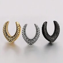 2PCS Vintage Saddle Ear Tunnels Plugs 316 Stainless Steel Expander Gauges Stretchers Piercing Body Jewelry Fashion