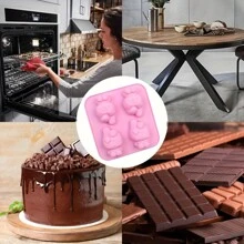 Cinnamon Dog,   Licensed 4-Cavity Silicone Baking Mold For Cakes, Chocolates, And Decorations - Food Contact Safe, Flexible DIY Bakeware For Commercial And Home Use - Multicolor - View 8