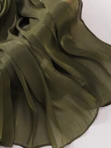 New Autumn Winter Women Soft Organza Glittery Muslim Hijab Scarf Shawl - Multicolor - View 3