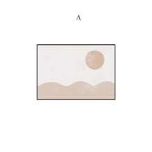 1 pièce Peinture de décoration géométrique abstraite nordique minimaliste style montagnes et rivières effet linéaire, peinture murale pour salon ou chambre sans cadre
