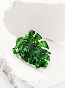 1 件全新醋酸纤维板高品质纹理叶子设计多用途可爱时尚发夹，简约风格 - 彩色 - 查看 5