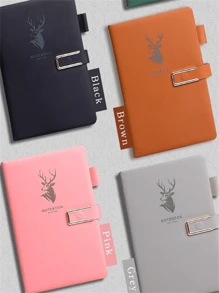 360页优质皮革A5笔记本：居家、办公、学习两相宜！（均码，黑色） - 黑色 - 查看 9