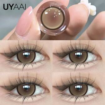 UYAAI 1-Year Disposable Colored Contact Lenses For Makeup And Disguise Techniques, Suitable For Halloween Costumes And Role-Playing