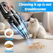 ADKING Handheld Vacuum Cleaner Cordless Car Vacuum Cleaner, Rechargeable Handheld Vacuum Cleaner With Large Capacity Battery, Lightweight, Rechargeable, And Powerful, Suitable For Hair In Cars, Homes, And Pets. - Black - View 2