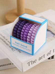 6/1pc Women Multi-Color Simple & Durable Matte Spiral Hair Scrunchies High Elasticity Ponytail Holders Hair Accessories Hair Ties Hair Rope