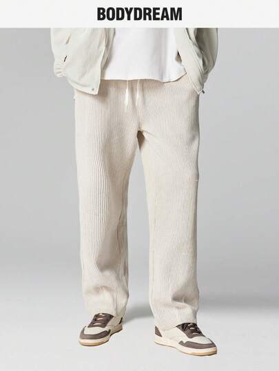BODYDREAM Herren Jogginghose mit Tunnelzug an der Taille, strukturierte Einfarbige Lässig Hose