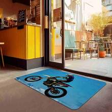 1pc Motocross Rider Bath Rugs Dirt Bike Mats Rugs, Extreme Sports Theme Washable Floor Rug Carpets Bedroom Living Room Carpets - Multicolor - View 7
