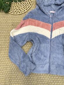 Women Coats - Màu xanh lam - Xem 3