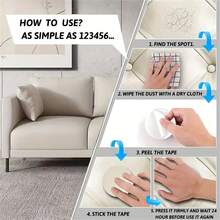 1pc 7.87in*11.81in Self Adhesive Leather Patch Sofa Repair Refurbishing Leather Sticker Furniture Table Chair Patch Adhesive Backed Leather Fabric - Multicolor - View 5