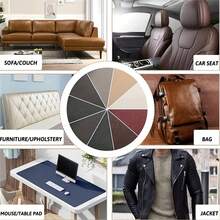 1pc 7.87in*11.81in Self Adhesive Leather Patch Sofa Repair Refurbishing Leather Sticker Furniture Table Chair Patch Adhesive Backed Leather Fabric - Multicolor - View 2