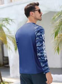 RODEEL Long Sleeve Shirts Men UPF 50+ Sun UV Protection Lightweight Quick Dry Moisture Wicking Breathable Cooling Athletic Activewear For Outdoor Hiking Camping Running Biking Fishing Boating Construction Landscaping Sport Gym Workout, Holiday Gift - 藏蓝色 - 查看 7