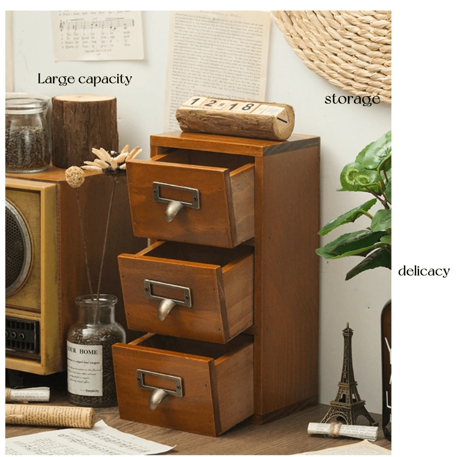 1入組3層抽屜臥室梳妝台，組裝布牆壁衣櫃收納盒，適用於兒童房、嬰兒房、客廳、門廳櫥櫃收納 - 棕色 - 查看 1