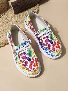 2024 nowe nastoletnie brezentowe buty, lekkie kolorowe buty dziecięce, retro sznurowane neutralne buty sportowe w stylu narodowym z antypoślizgową miękką podeszwą