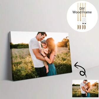 1pc Personalized Custom Canvas Print With DIY Wood Frame Or Frameless Poster,Custom Photo On Canvas For Family,Lover,Pets,Hanging Pictures For Wall Decor And Home Decoration,Custom Canvas Painting,Canvas Prints For Living Room, Bedroom,Office,Tea Room, Dining Room Gifts Birthday Graduation,Slow Summer Living,Customized Wall Art,Vintage,Festive Calendar