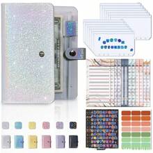 莫蘭迪A6手冊簿記筆記本，創意馬卡龍現金預算財務規劃手工總帳，A6手冊現金信封預算計劃筆記本，財務規劃手工總帳 - 彩色 - 查看 4