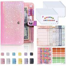 莫蘭迪A6手冊簿記筆記本，創意馬卡龍現金預算財務規劃手工總帳，A6手冊現金信封預算計劃筆記本，財務規劃手工總帳 - 彩色 - 查看 12