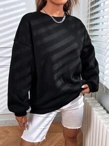 定制圣诞/感恩节礼物，个性化女士圆领卫衣 - 添加您自己的照片（全家福/自拍）设计您的专属个性化印花，个性化礼物，嘉年华服装圣诞T恤，长袖衬衫，女童秋装，女士冬装，送给家人、朋友、年轻人的理想礼物，粉色系女孩周年纪念礼物，女装，时尚秋季，实用时尚，秋季新款女装，本地潮流，图案印花，休闲装SS黑色 - 黑色 - 查看 4