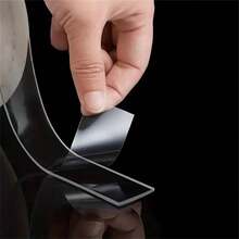 1/3/5m Cinta adhesiva doble cara nano, cinta adhesiva impermeable adecuada para baño, cocina, fregadero, grifo, pegatina de gel - transparente - Ver 4