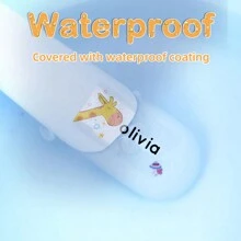 100pcs Custom Name Stickers For School Stationery, Various Cartoon Animal Labels, Waterproof Personalized Labels - Multicolor - View 12