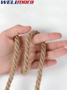 Cuerda De Cáñamo Natural Multiusos (4mm x 20 M) Cordel De Fibra Vegetal Biodegradable Resistente A La Humedad Y A Los Rayos UV - Soga Industrial Para Navegación, Construcción, Agricultura, Embalaje, Jardinería, Decoración Y Bricolaje - Herramientas Profesionales TOOLTREX - Beis - Ver 5