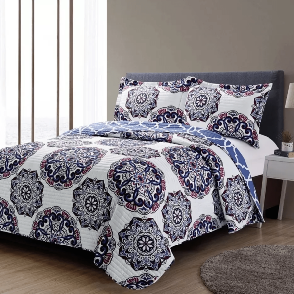 Edredón cobertor elegante doble vista con Fundas Decorativas Para Todas las camas 170 x 230 Individual, 240 x 260 Matrimonial-Queen, 290 x 260 King