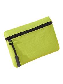 Nuevo mini monedero de tela Oxford multicolor con diseño de malla de unicolor, cierre de cremallera, portátil para tarjetas de estudiantes, llaves, monedas, tarjetas de bus y metro, etc. - Multicolor - Ver 7