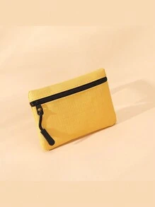 Nuevo mini monedero de tela Oxford multicolor con diseño de malla de unicolor, cierre de cremallera, portátil para tarjetas de estudiantes, llaves, monedas, tarjetas de bus y metro, etc. - Multicolor - Ver 12