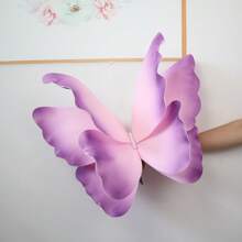 1 pieza Mariposas de seda 3D iridiscentes, acentos decorativos vibrantes: Adornos de boda de malla gigante para sesiones de fotos y celebraciones - Diseños elegantes y realistas para el hogar, fiestas, el Día de San Valentín, regalo