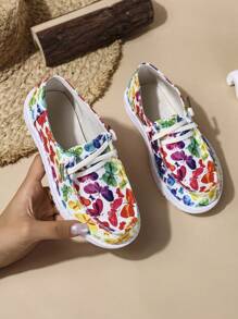 2024 nowe nastoletnie brezentowe buty, lekkie kolorowe buty dziecięce, retro sznurowane neutralne buty sportowe w stylu narodowym z antypoślizgową miękką podeszwą