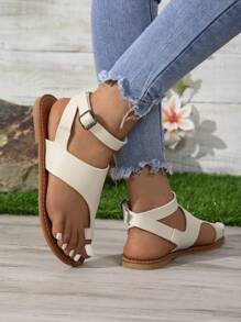 Women's Flat Shoes, Fashionable, Comfortable And Lightweight Open Toe Sandals With Soft Sole, Suitable For Outdoor Activities, Anti-Slip