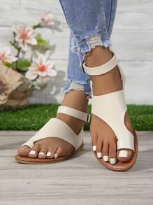 Women's Flat Shoes, Fashionable, Comfortable And Lightweight Open Toe Sandals With Soft Sole, Suitable For Outdoor Activities, Anti-Slip
