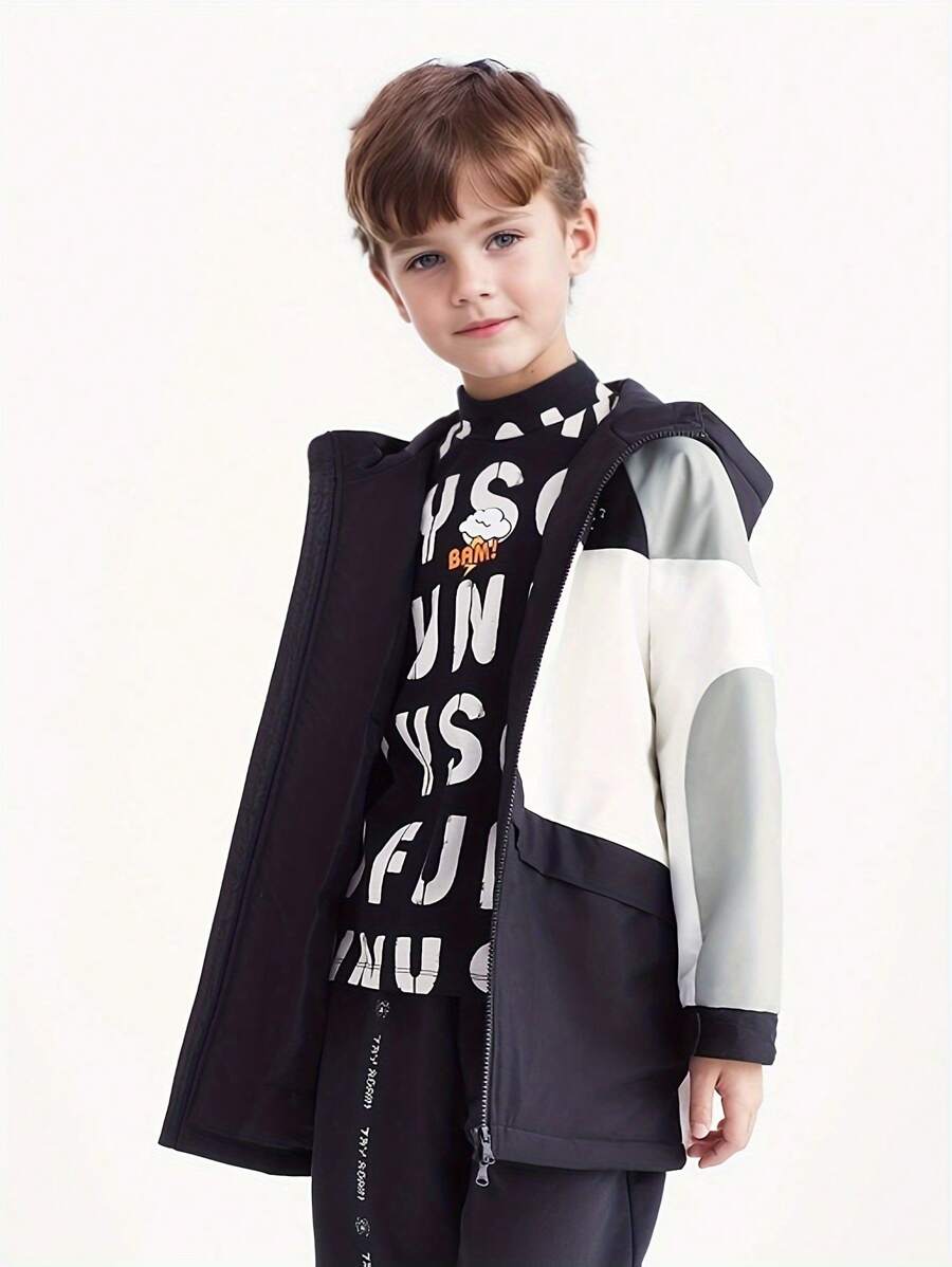 Annil 男童中长款大衣（白色） - 白色 - 查看 1