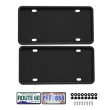 Khung biển số silicon, Vỏ biển số phía trước mặt sau, Giá đỡ biển số xe chống rỉ sét chống thời tiết cho xe tiêu chuẩn CA Hoa Kỳ (Màu đen) - cặp đen - Xem 9