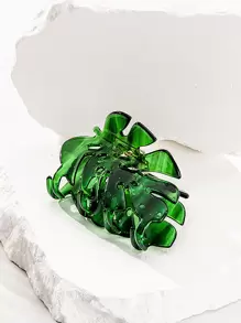 1 件全新醋酸纤维板高品质纹理叶子设计多用途可爱时尚发夹，简约风格 - 彩色 - 查看 9