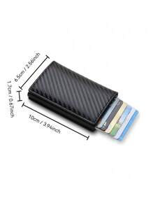 Cartera minimalista para hombre, soporte de tarjeta anti-RFID con monedero para tarjetas de crédito de bloqueo RFID para hombres y mujeres, tarjetero delgado con función bancaria segura, cartera minimalista emergente delgada con tamaño pequeño negro metálico con bloqueo, monedero pequeño con pop up