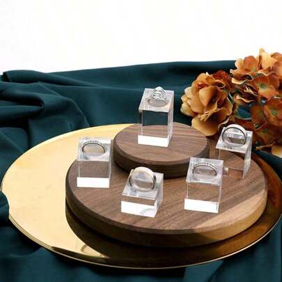 Acrylic Rings Display Stand For Ring Holder Jewellery Jewelry Organizer Stands Holders Set Case For Lady's Men's Rings Display