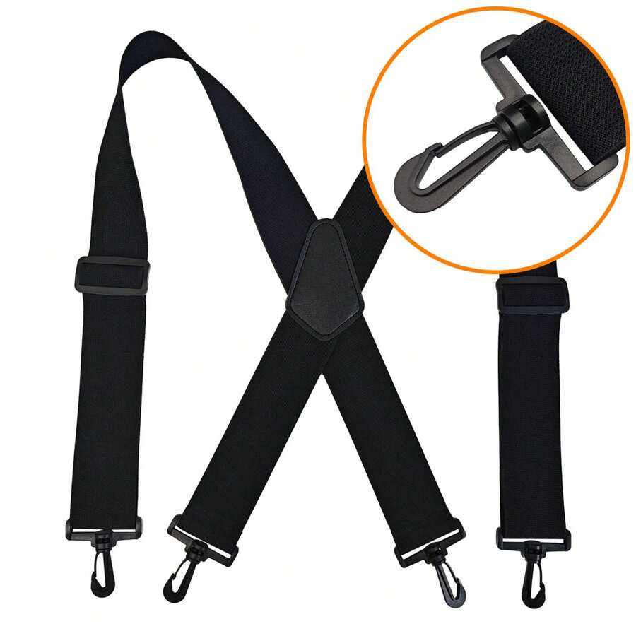 5cm Suspenders For Men Heavy Duty 4 Snap Hooks For Belt Loops Adjustable X Back - SDLB - View 1