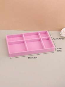 4-Piece Set/1-Piece Set, Pink Jewelry Tray, Jewelry Storage Box, Beauty Makeup Storage Box, Beauty Makeup Storage Tray, Ring Storage Box, Ring Storage Tray, Necklace Storage Box, Suitable Gifts For Ladies, Jewelry Organizer - Multicolor - View 7
