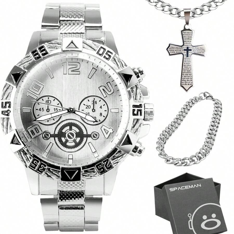Men Watch Sets - Silver - View 1