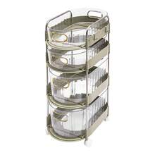 LOYALHEARTDY 4-Tier Plastic Drawer Organizer, 4-Drawer Storage Box, Plastic Storage Cabinet With Universal Wheel  2-Color Could Chooose - 綠色 - 查看 6