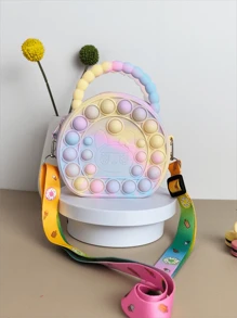 Handtasche mit Liebes-Design, Silikon-Umhängetasche, Unicorn Mädchen Geldbörse - Stressabbau, wasserdicht, langanhaltend, kleine Tasche