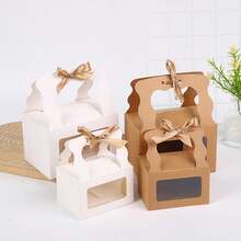 5PCS Gift Box & Ribbon Storage Box & Wedding & Birthday & Christmas Party Gifts & Party Supplies & Wedding Decorations & Wedding Gift Box & Packaging Box & Wedding Decorations - White - View 5