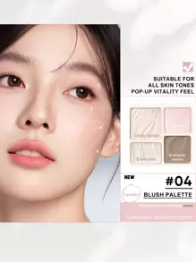 JUDYDOLL 2-In-1 HIGHLIGHT & CONTOUR PALETTE 9g, Matte Highlighter And Blush Palette, Versatile For Beginners, Self-Use And Gifts, Suitable For Makeup For Parties, Dates, Weddings And Other Occasions